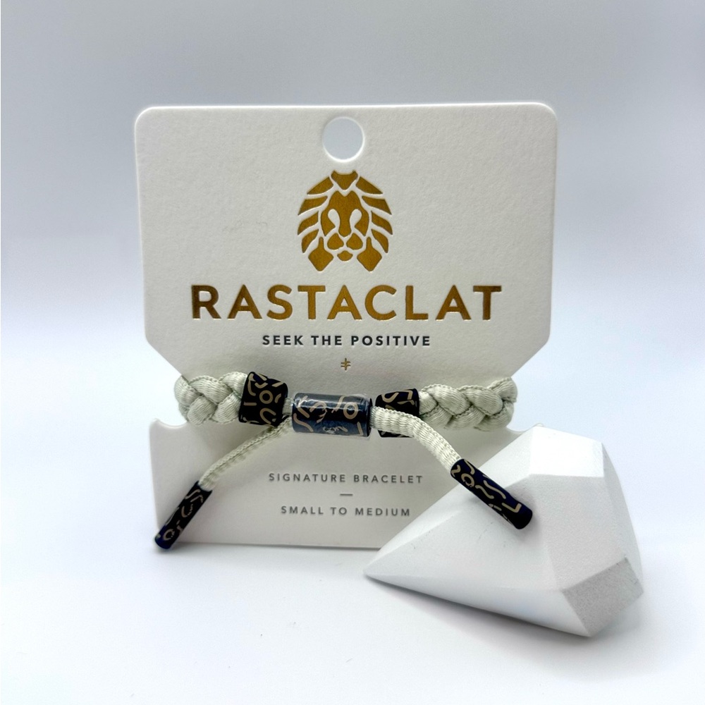 Rastaclat Original Hand Braided Figure Stone Adjustable Bracelet.  NWT!!!